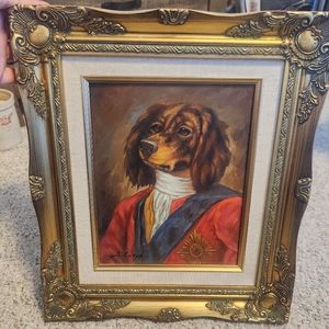 Pair of dog paintings from A. Costa